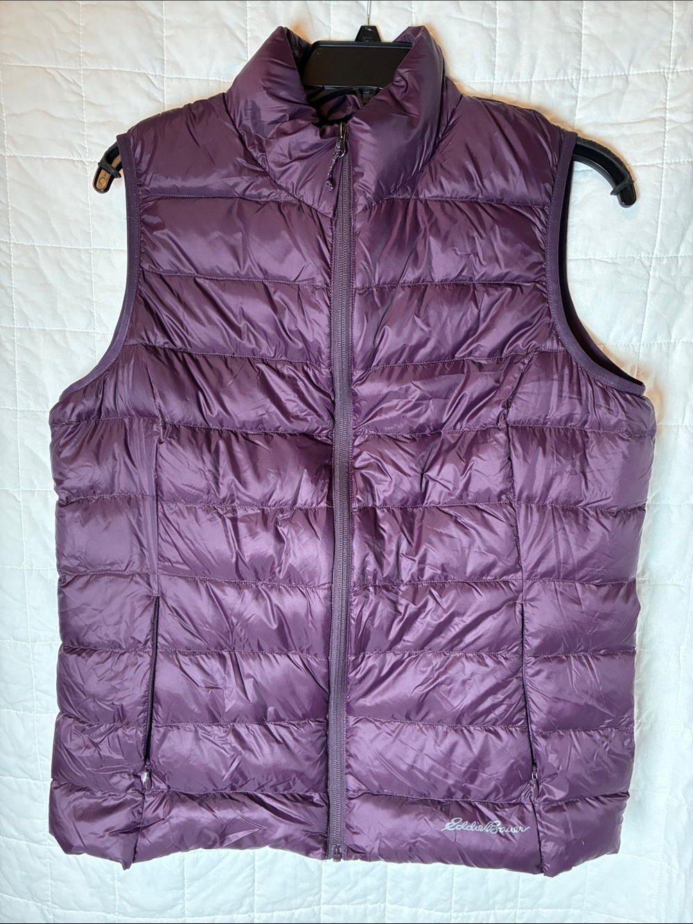 Eddie Bauer Plum Quilted Packable Down Vest